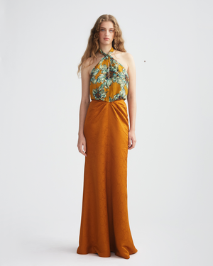 HALTER TWIST NECK DRESS