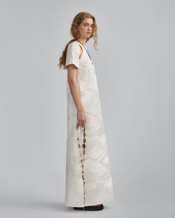 CUTOUT RELAXED A-LINE DRESS