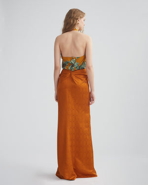 HALTER TWIST NECK DRESS