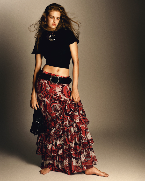 RUFFLE SKIRT