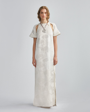 CUTOUT RELAXED A-LINE DRESS